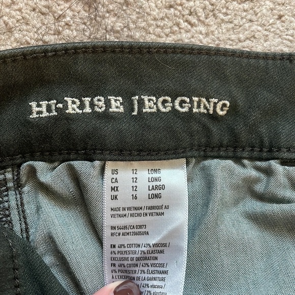 American Eagle Hi rise army green jeggings - Picture 5 of 6